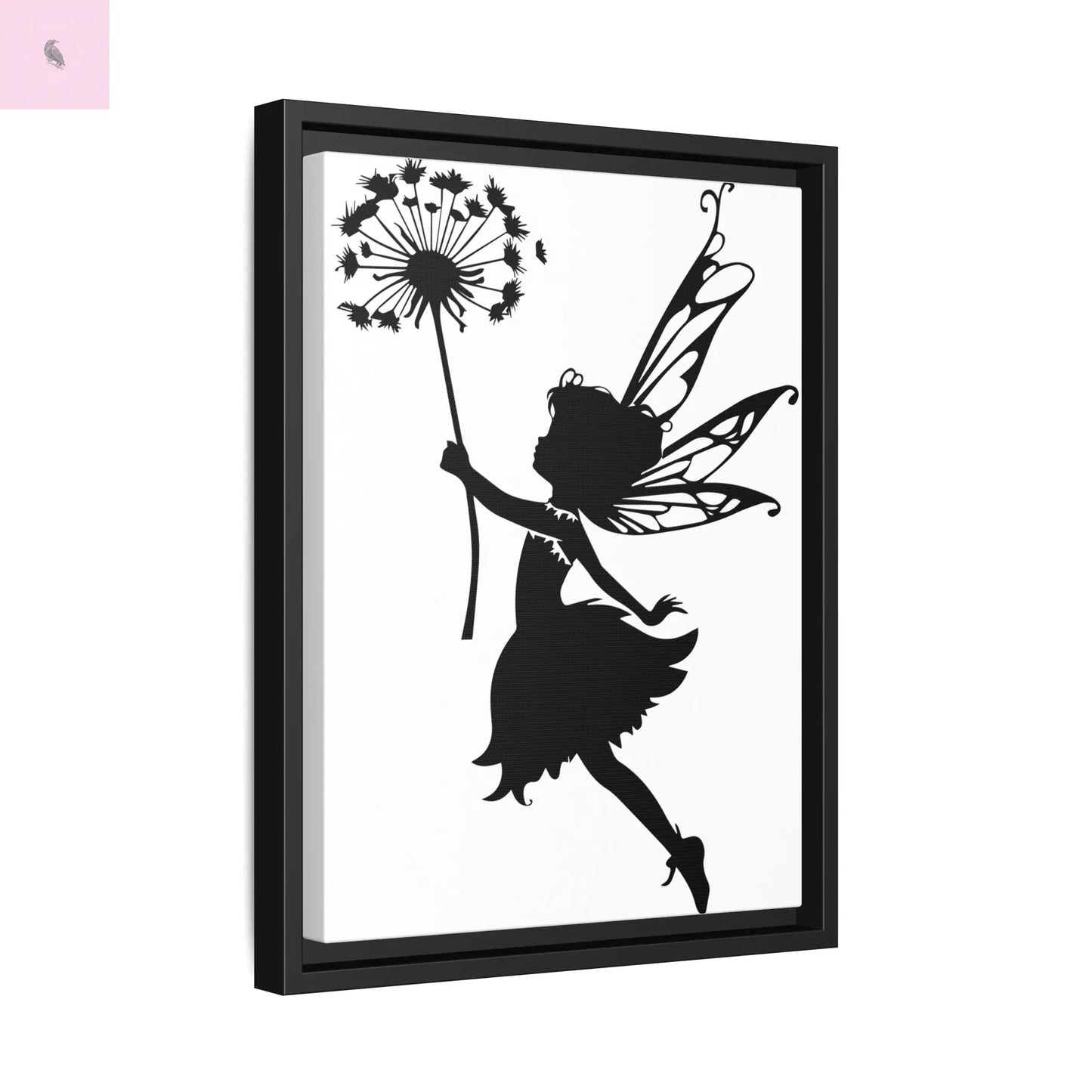 Framed canvas Fairy Silhouette Wall Art, Fairy lover Home Decor, Whimsical Framed Canvas, Fairy Gift, Kids Room Decoration, Nursery Art The flirty crow