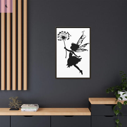 Framed canvas Fairy Silhouette Wall Art, Fairy lover Home Decor, Whimsical Framed Canvas, Fairy Gift, Kids Room Decoration, Nursery Art The flirty crow