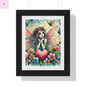 Whimsical Fairy Framed Vertical Wall Art- Colorful Heart & Nature Art - The flirty crow