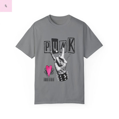 Punk Rock Unisex Garment-Dyed T-Shirt - Retro Graphic Tee for Music Lovers The flirty crow