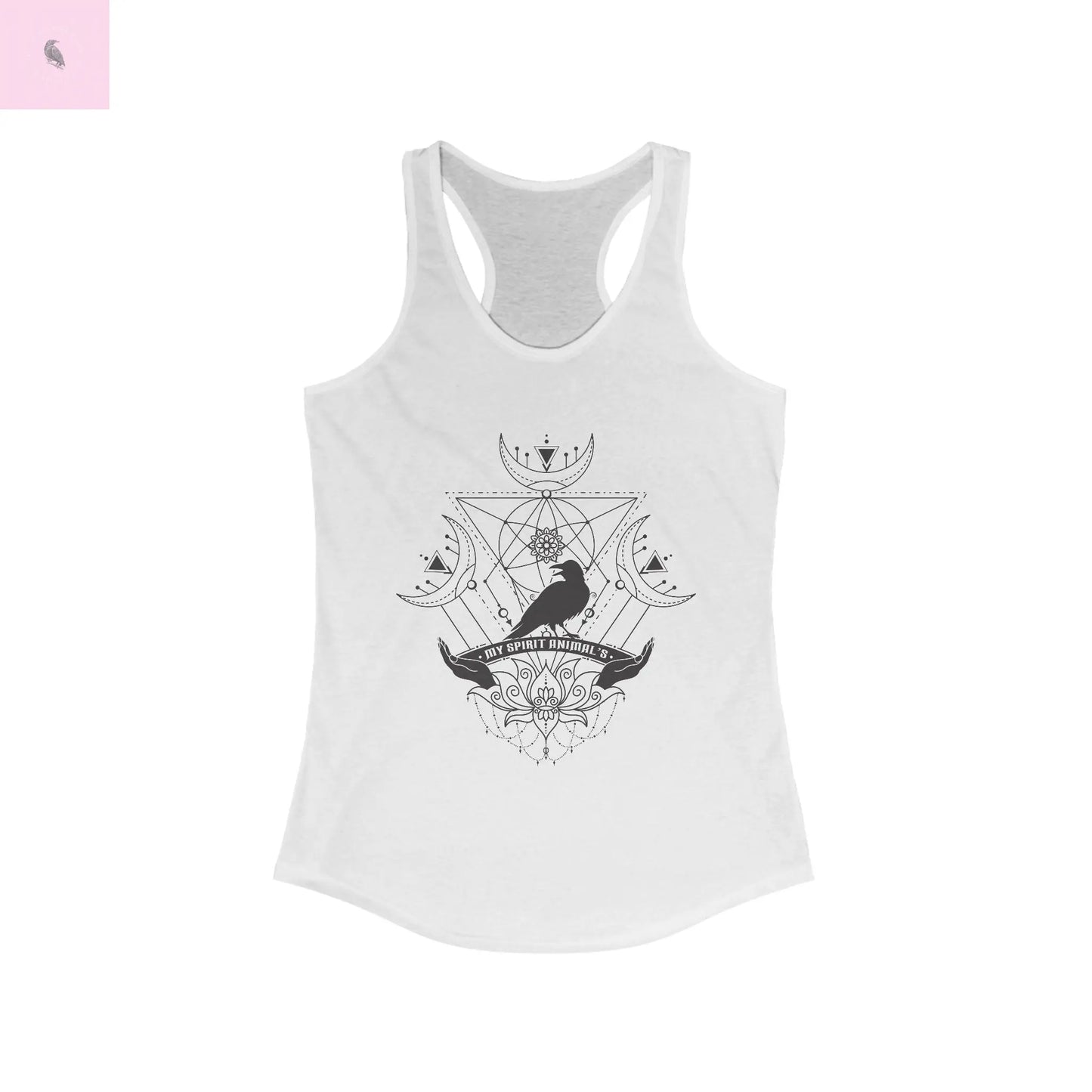 Crow Lovers Racerback Tank the flirty crow