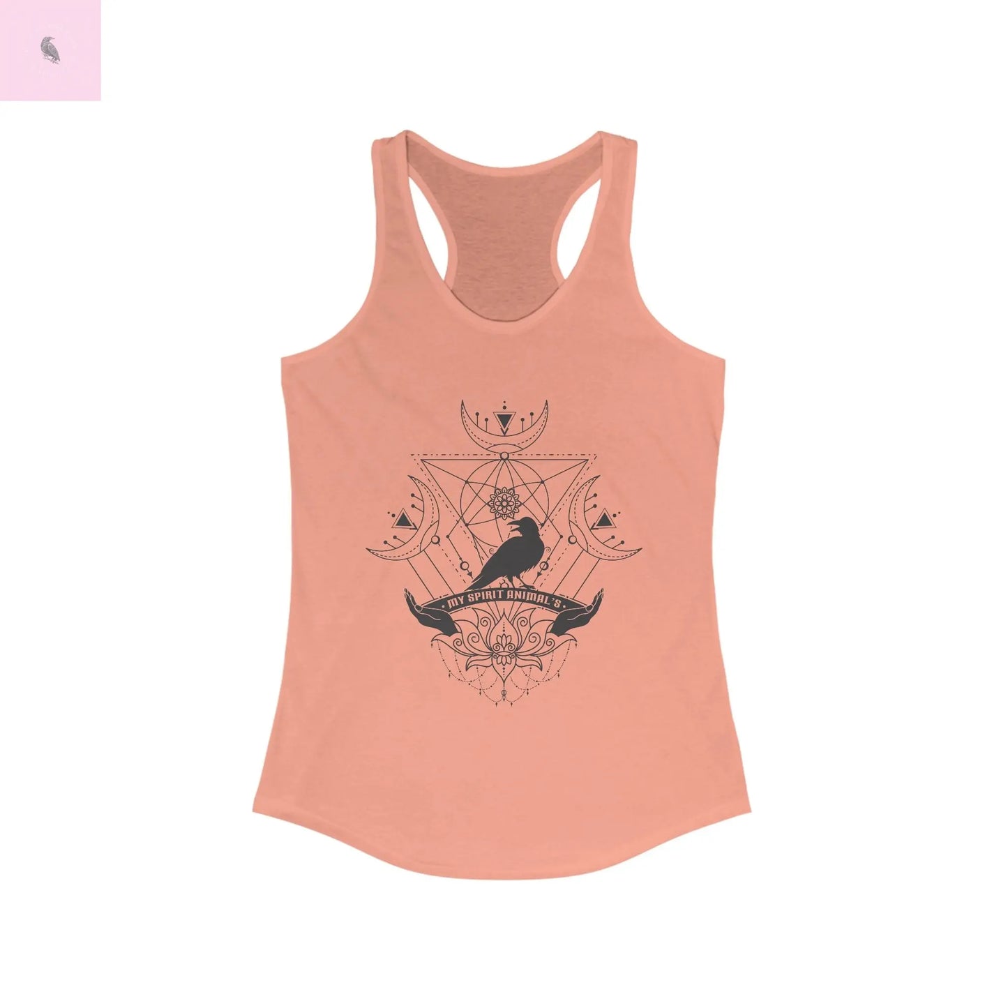 Crow Lovers Racerback Tank the flirty crow