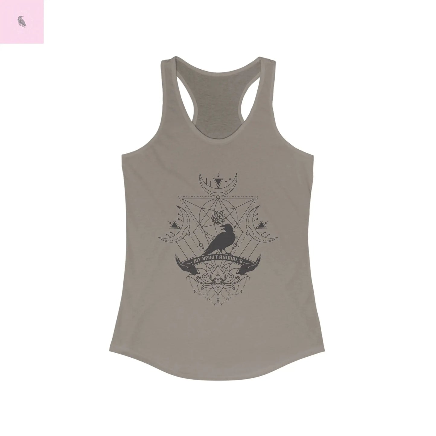 Crow Lovers Racerback Tank the flirty crow