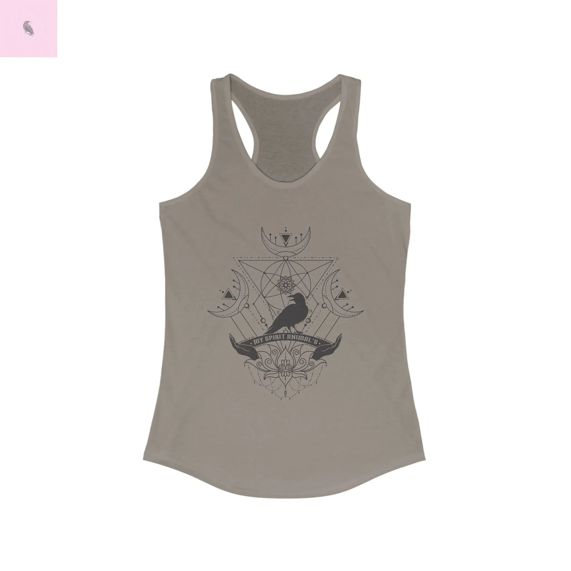 Crow Lovers Racerback Tank the flirty crow