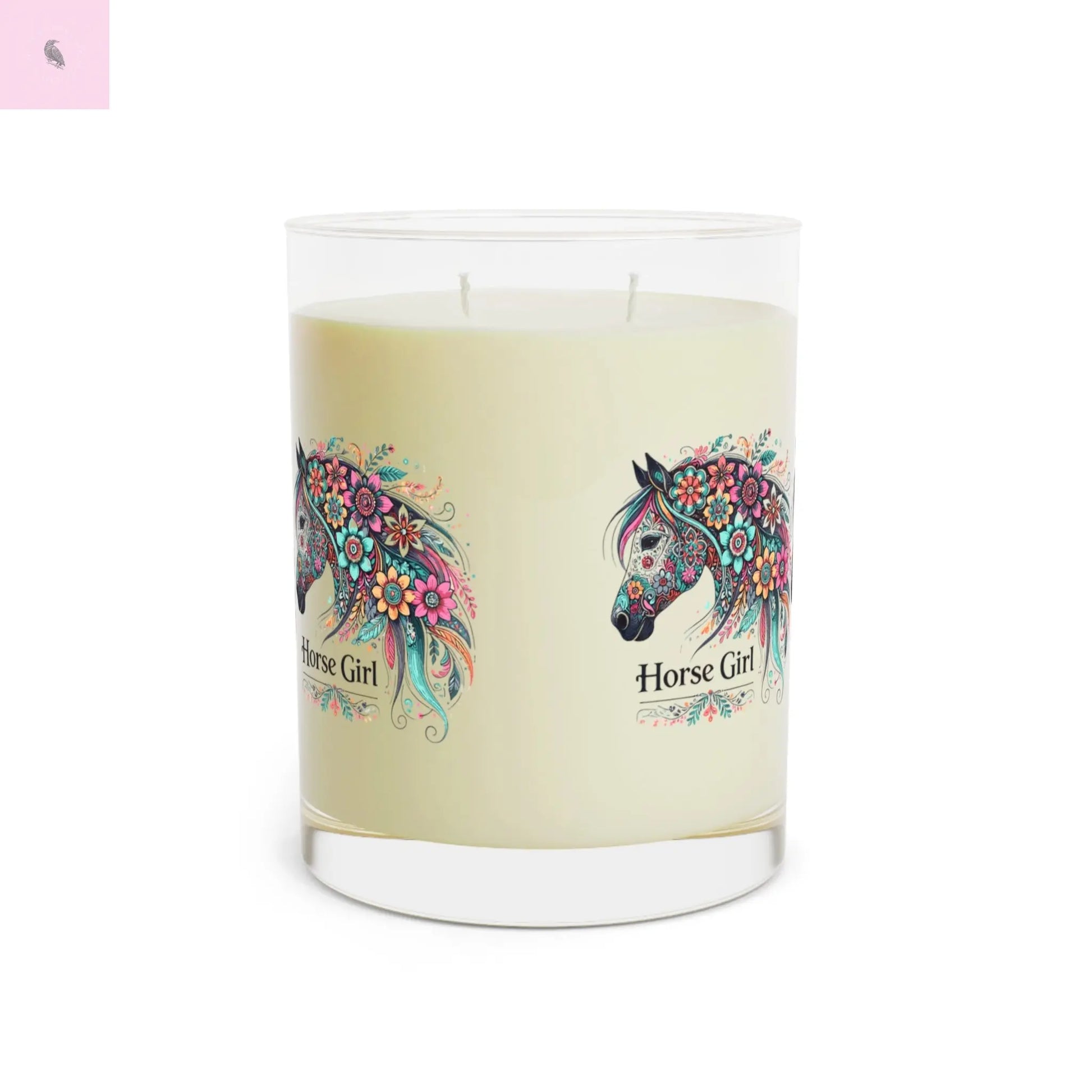 Glass Candle - Horse Lover Soy Wax, 11oz the flirty crow