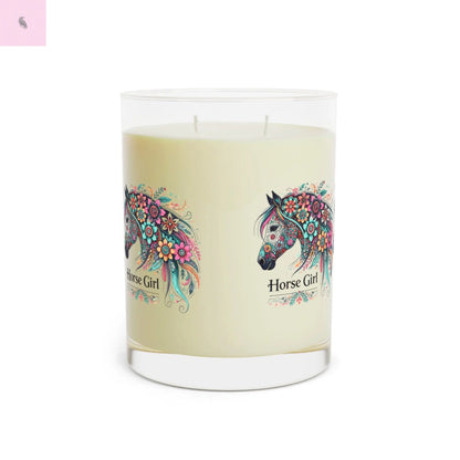 Glass Candle - Horse Lover Soy Wax, 11oz the flirty crow