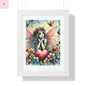 Whimsical Fairy Framed Vertical Wall Art- Colorful Heart & Nature Art - The flirty crow