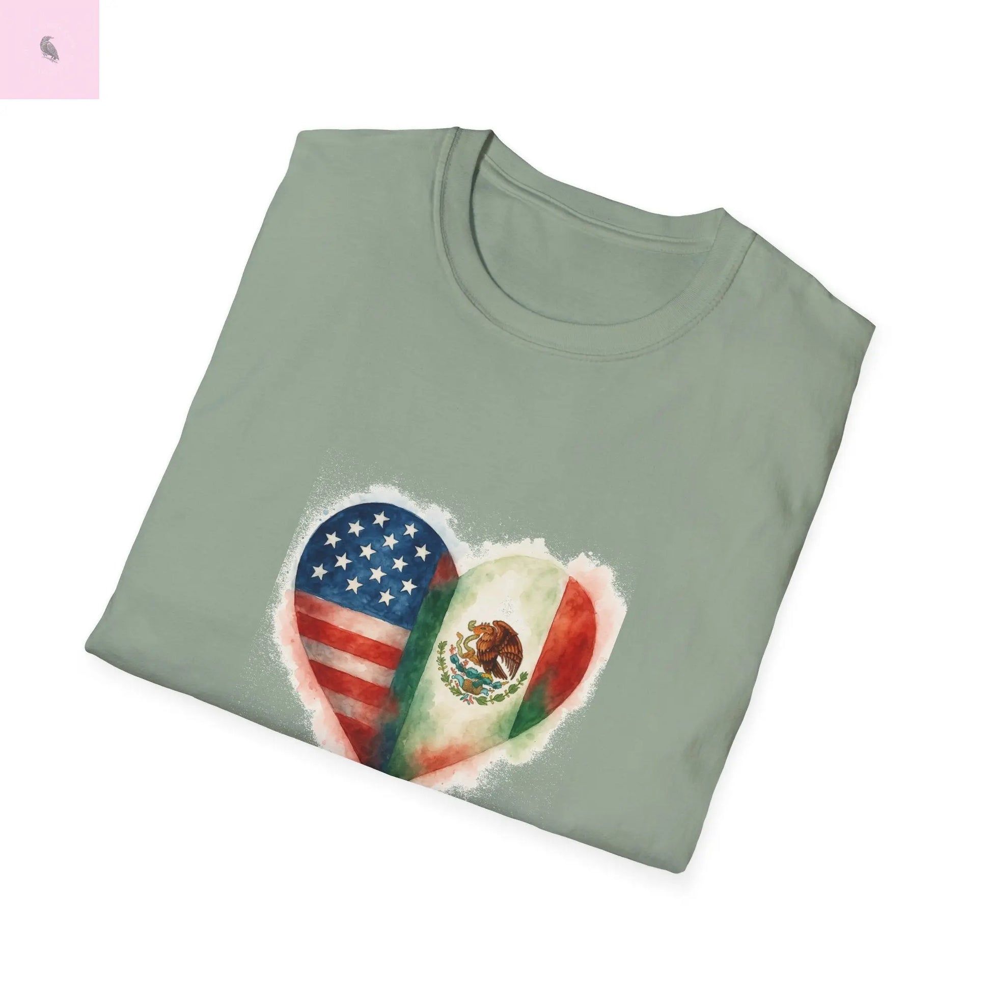 Hispanic Heritage Mexico America Flags Unisex T-Shirt The flirty crow