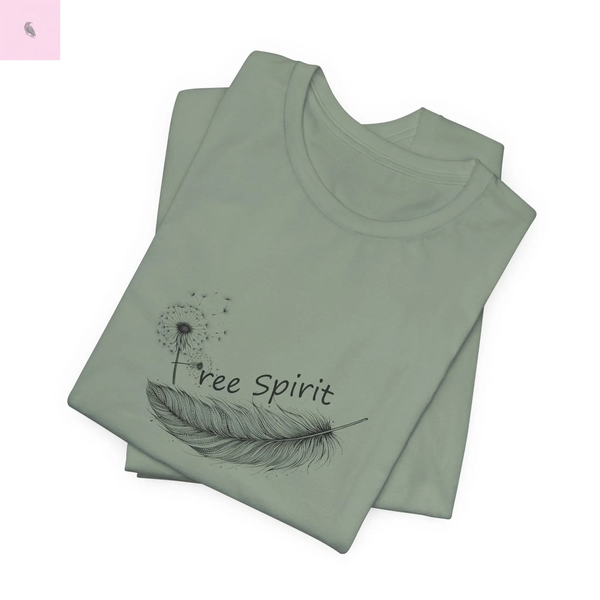 Free Spirit Feather Unisex Cotton T-shirt the flirty crow