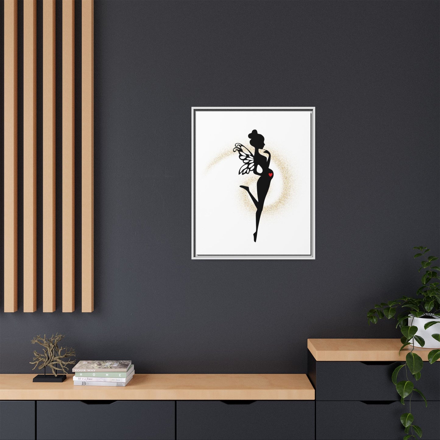 Framed Fairy Art Print - Enchanting Decor for Expecting Mothers, Baby Shower Gift, Elegant Nursery Wall Art, Whimsical Home Accent - The flirty crow