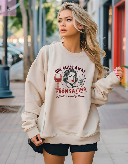 Wine Tasting Sweatshirt, Wine Lover Gift, Retro Unisex Crewneck, Vintage Jumper, Long Sleeve Shirt, Wine Tasting Outfit the flirty crow