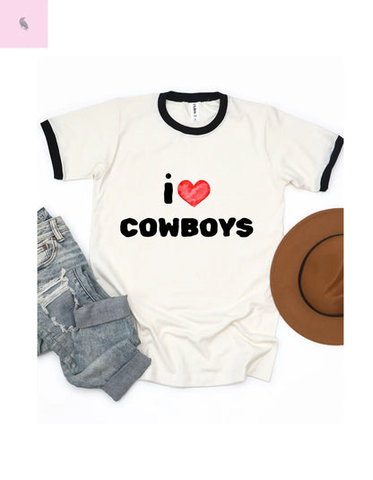 Cowboy Lover Ringer T-Shirt - The flirty crow