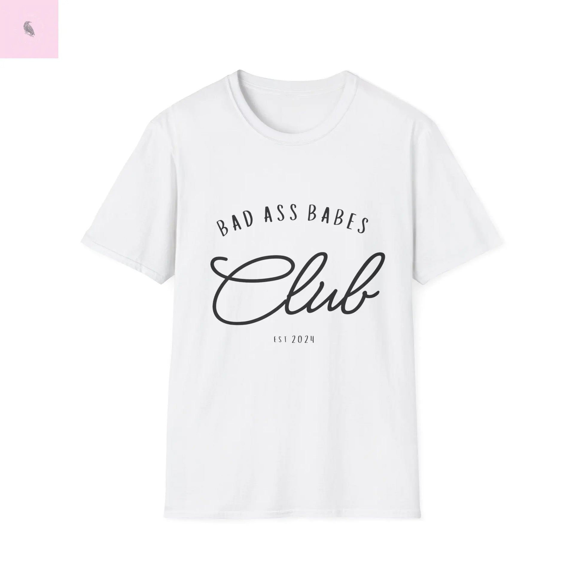 women's babes club unique fun cotton  Softstyle T-Shirt the flirty crow