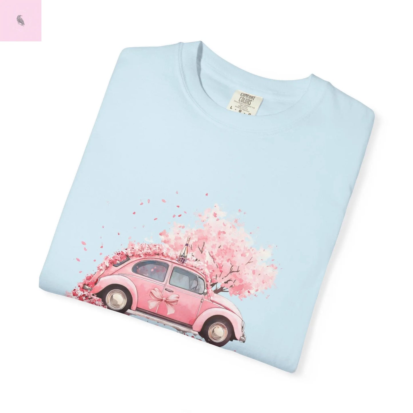 Vintage Car Floral T-Shirt, Unisex Tee, Casual Wear, Gift for Her, Spring Fashion, Boho Style, coquette design Printify