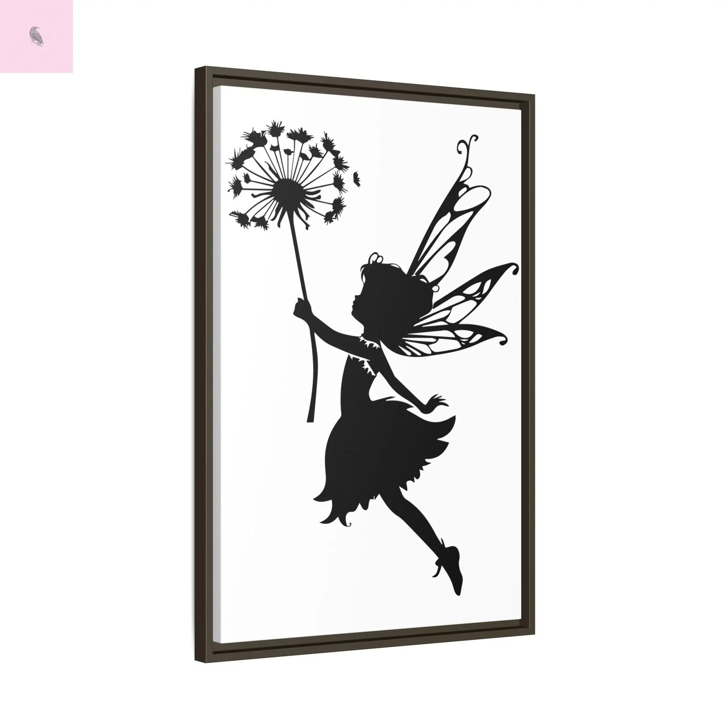 Framed canvas Fairy Silhouette Wall Art, Fairy lover Home Decor, Whimsical Framed Canvas, Fairy Gift, Kids Room Decoration, Nursery Art The flirty crow