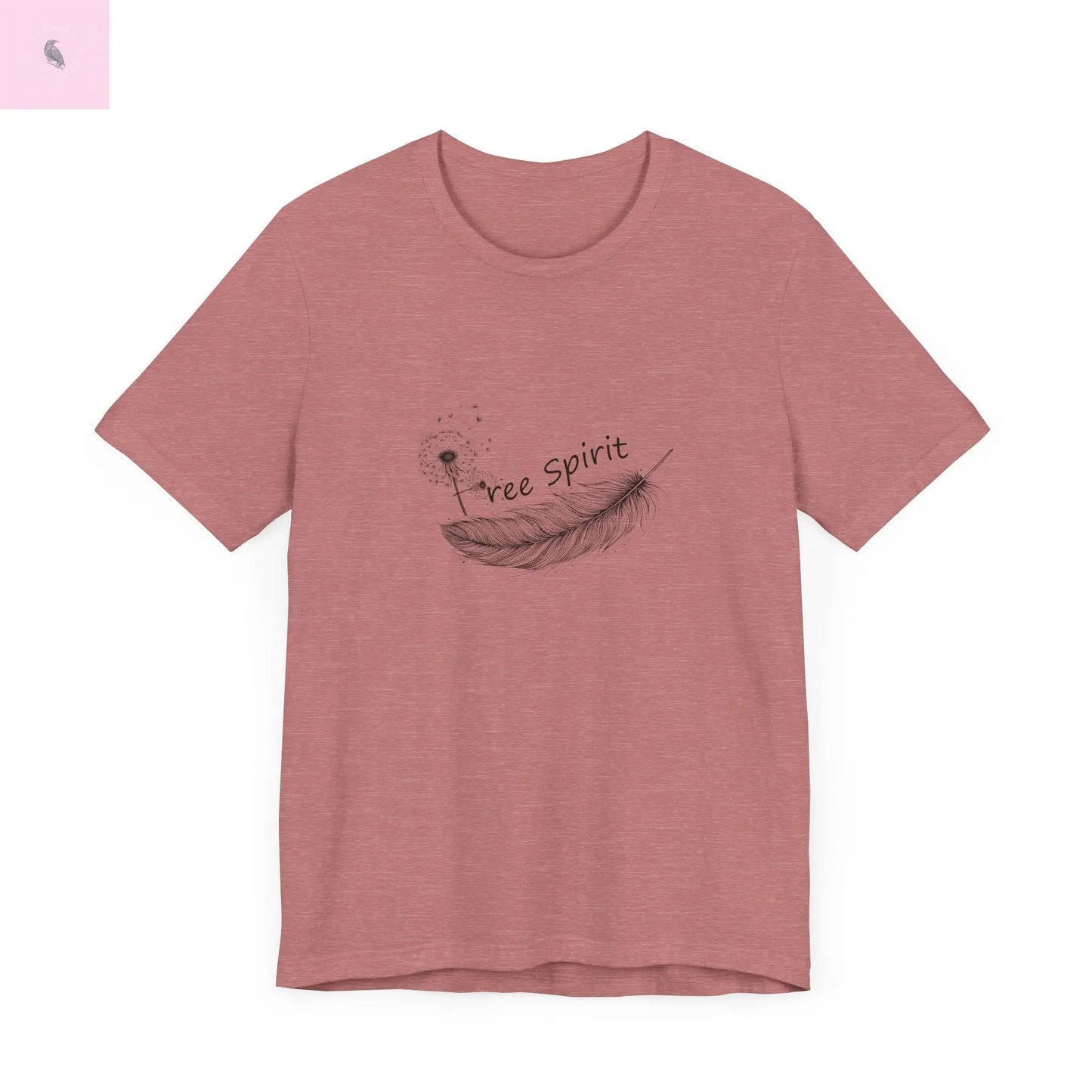 Free Spirit Feather Unisex Cotton T-shirt the flirty crow