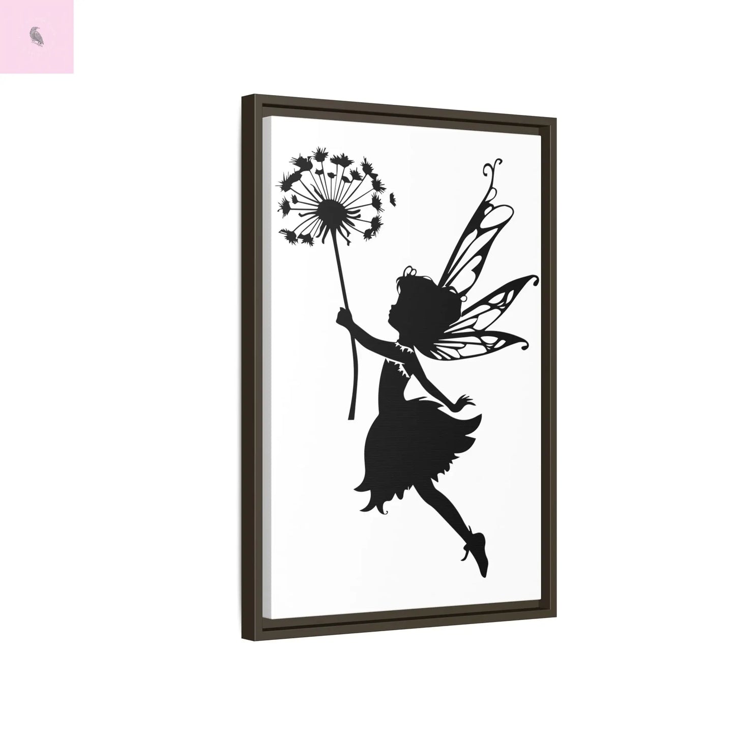 Framed canvas Fairy Silhouette Wall Art, Fairy lover Home Decor, Whimsical Framed Canvas, Fairy Gift, Kids Room Decoration, Nursery Art The flirty crow