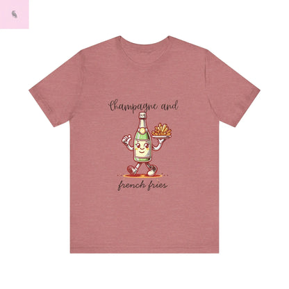 Champagne and French Fries Unisex Bella+ Canvas  tee - The flirty crow
