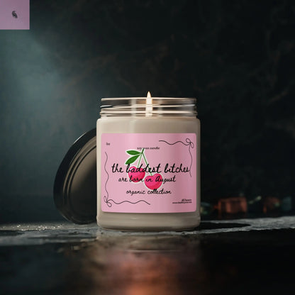 August Birthday Soy Candle, cherries candle, gift for her, home decor, home fragrance, coquette style The flirty crow