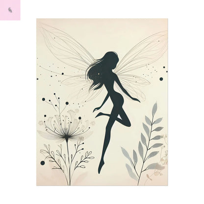 Elegant Fairy Silhouette Rolled Poster - Enchanting Wall Art for Home Decor - The flirty crow