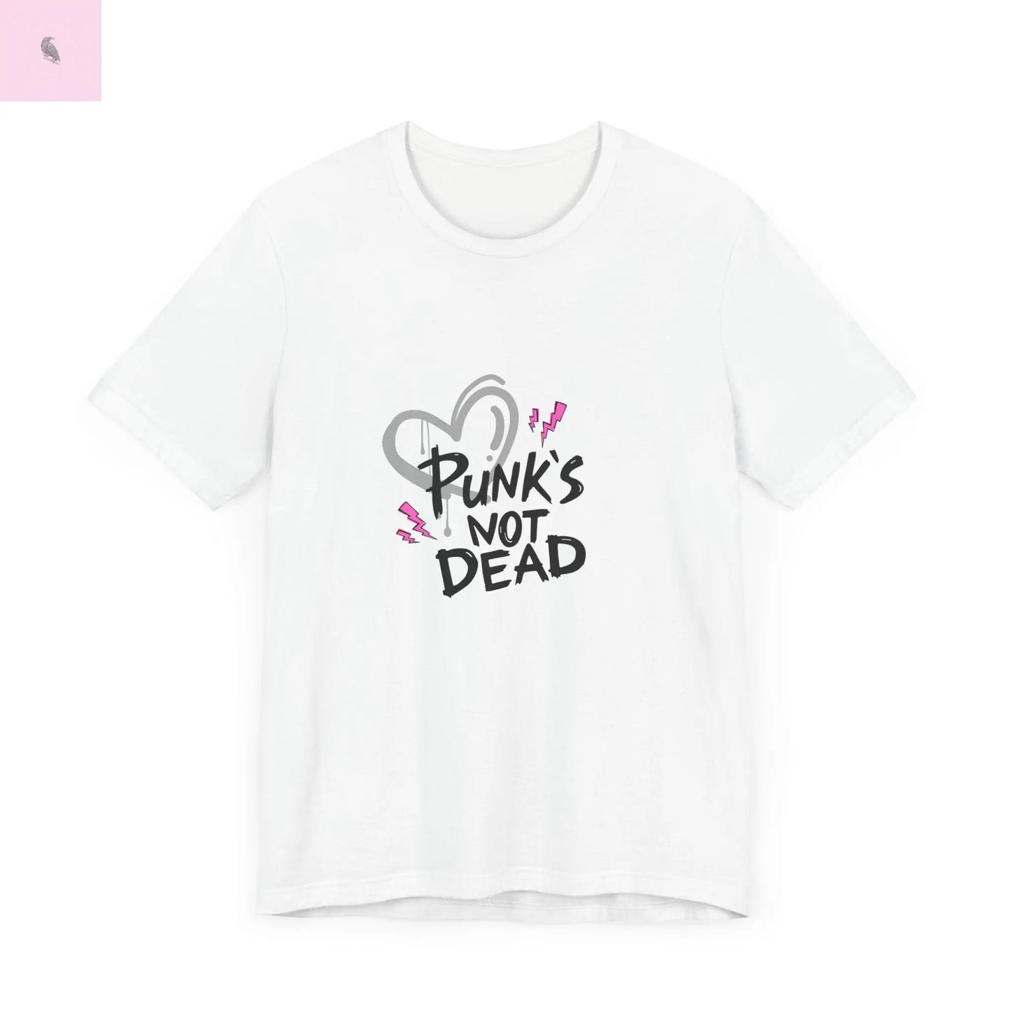 Punks Not Dead Cute Trendy Unisex Tshirt, Fashion Tee, Graphic Tee, Hipster Shirt, Alternative Clothing, Music Lover Gift the flirty crow
