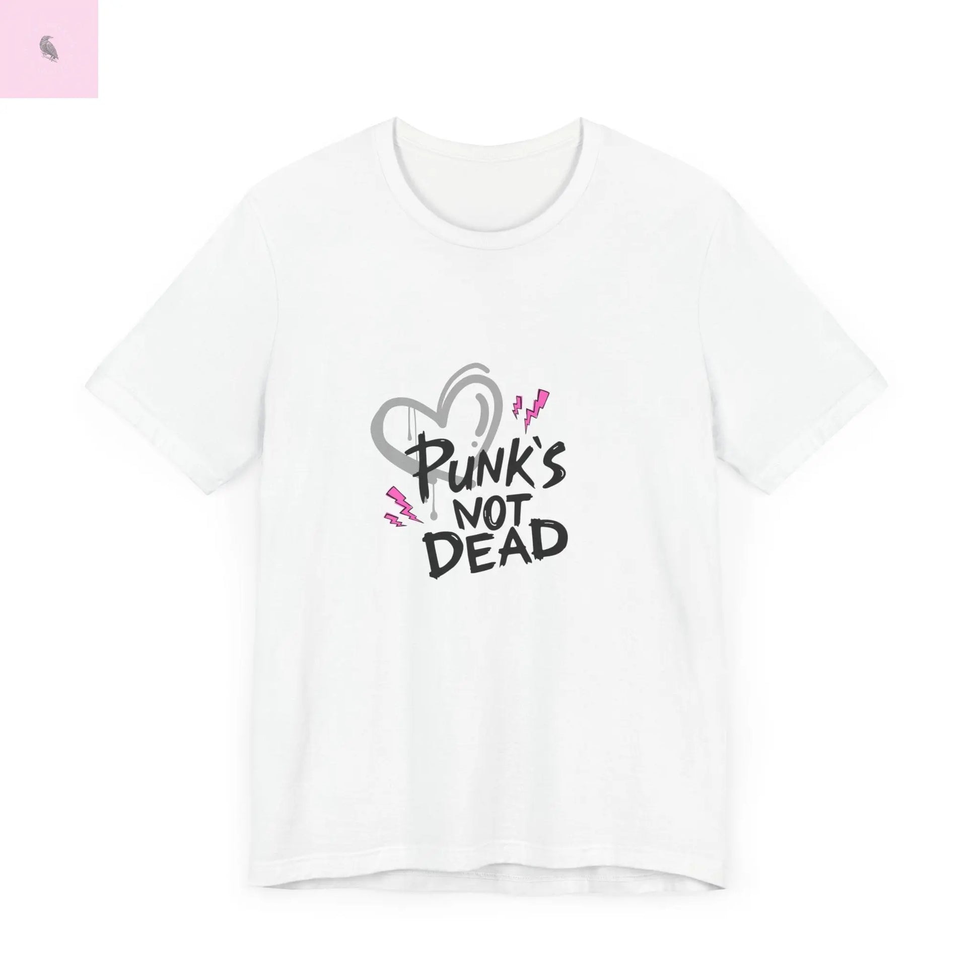 Punks Not Dead Cute Trendy Unisex Tshirt, Fashion Tee, Graphic Tee, Hipster Shirt, Alternative Clothing, Music Lover Gift the flirty crow