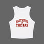Faithful to the Bay Women’s Micro Tank Top, Casual Summer Top, Sportswear, Gift for Sports Fans, 49er fan gift