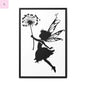 Framed canvas Fairy Silhouette Wall Art, Fairy lover Home Decor, Whimsical Framed Canvas, Fairy Gift, Kids Room Decoration, Nursery Art The flirty crow