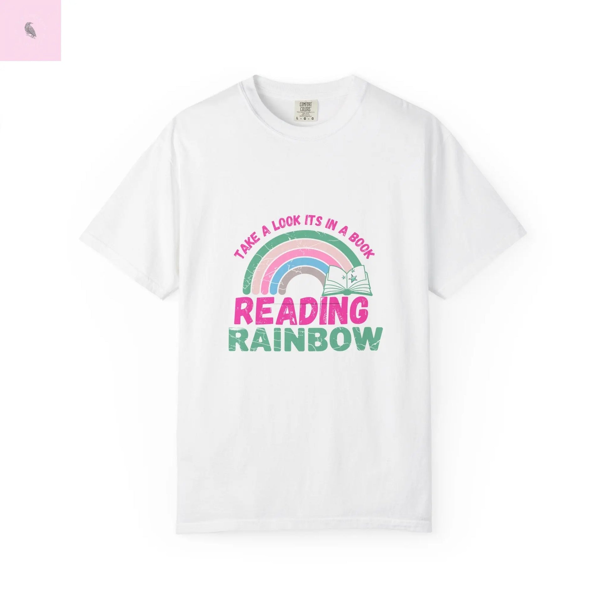 Reading Rainbow Book Lovers  tee, Comfort Colors T-Shirt,  gift for reader, retro reading shirt, book club tshirt, bookworm top Printify