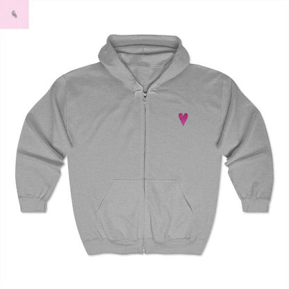 Heart Lighting Zip Up Hoodie - Heavy Blend Full Zip the flirty crow