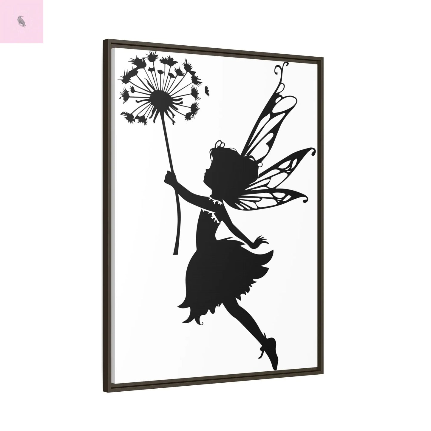 Framed canvas Fairy Silhouette Wall Art, Fairy lover Home Decor, Whimsical Framed Canvas, Fairy Gift, Kids Room Decoration, Nursery Art The flirty crow