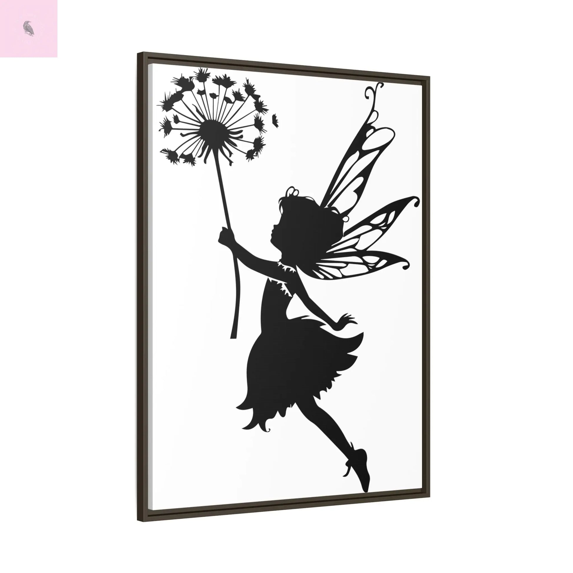 Framed canvas Fairy Silhouette Wall Art, Fairy lover Home Decor, Whimsical Framed Canvas, Fairy Gift, Kids Room Decoration, Nursery Art The flirty crow