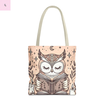 Reading lover  Owl Tote Bag, Cute Animal Tote, Book Lover Gift, AOP Shopping Bag, Owl Art Bag, Eco-Friendly Carryall, gift for reader The flirty crow