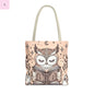 Reading lover  Owl Tote Bag, Cute Animal Tote, Book Lover Gift, AOP Shopping Bag, Owl Art Bag, Eco-Friendly Carryall, gift for reader The flirty crow