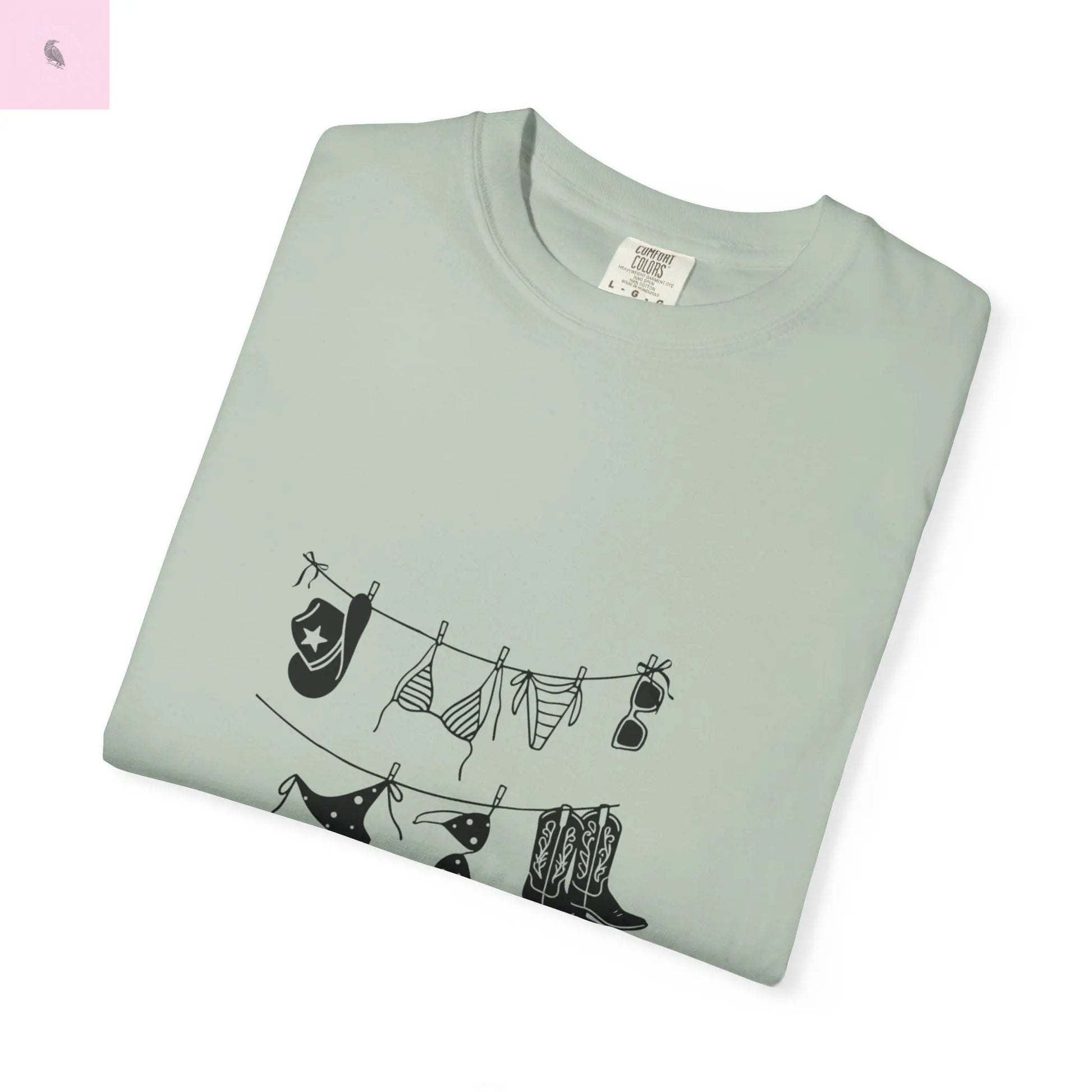 Cowgirl Summer Unisex Tee, Comfort Colors Beach Top, cowgirl style,Gift for Her, Vacation vibes, beach lover tee The flirty crow