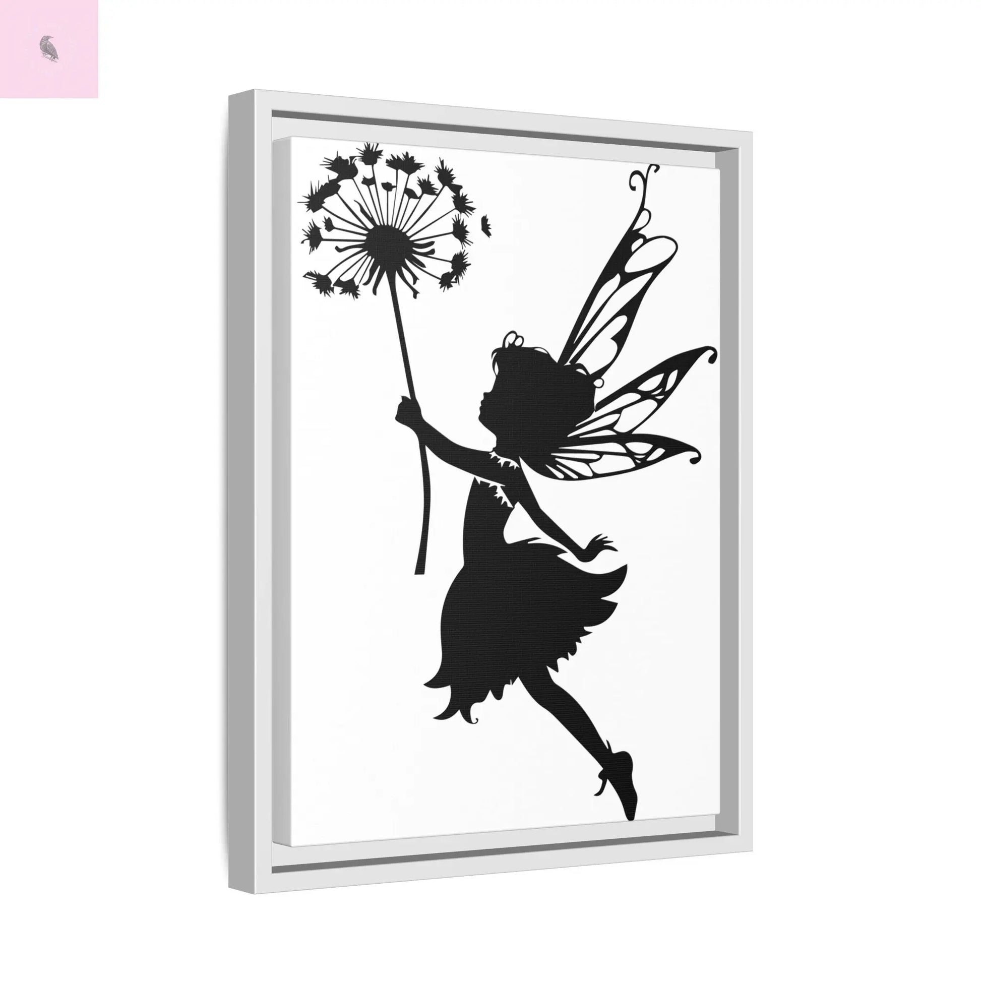 Framed canvas Fairy Silhouette Wall Art, Fairy lover Home Decor, Whimsical Framed Canvas, Fairy Gift, Kids Room Decoration, Nursery Art The flirty crow