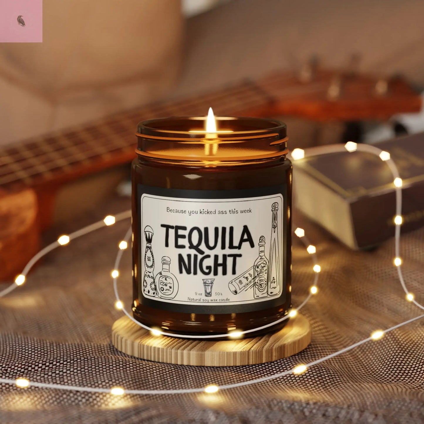 Soy Candle, Tequila Party Gift, Tequila lover candle, party candle Printify