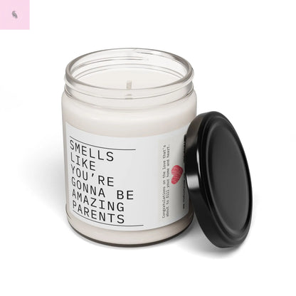 Scented Soy Candle - "Smells Like You're Gonna Be Amazing Parents" - Perfect Baby Shower Gift The flirty crow