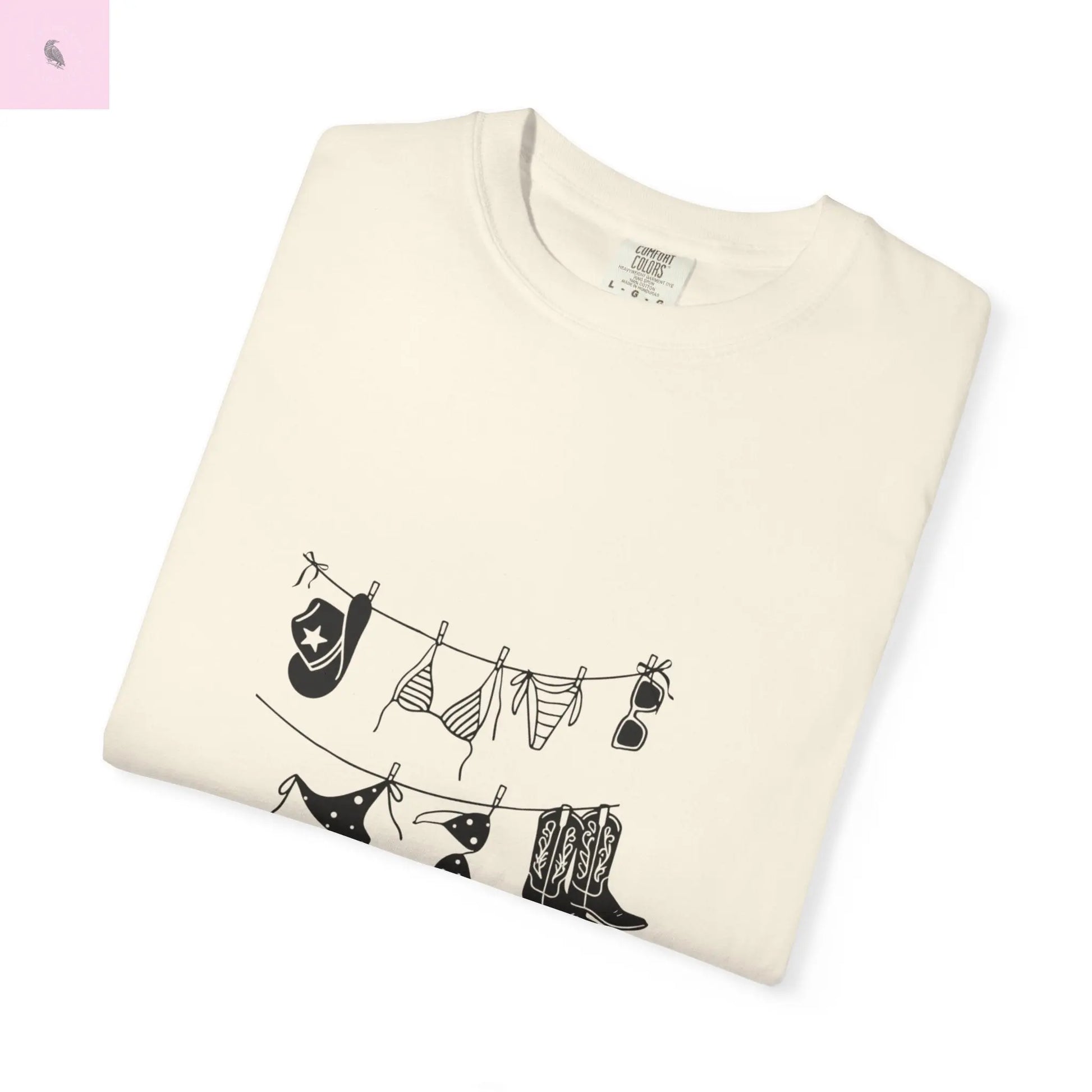 Cowgirl Summer Unisex Tee, Comfort Colors Beach Top, cowgirl style,Gift for Her, Vacation vibes, beach lover tee The flirty crow