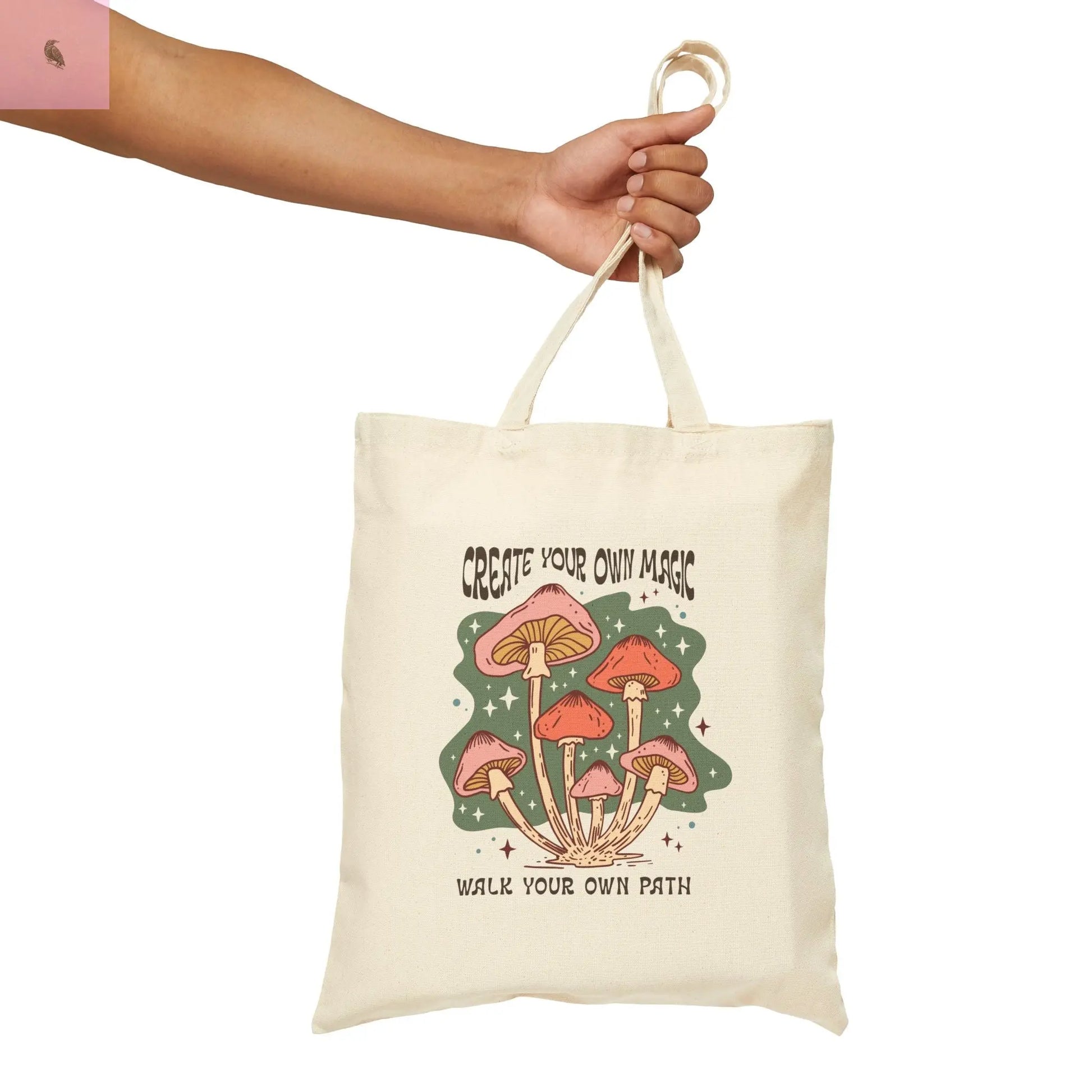 Hippy retro beach Cotton Canvas Tote Bag the flirty crow