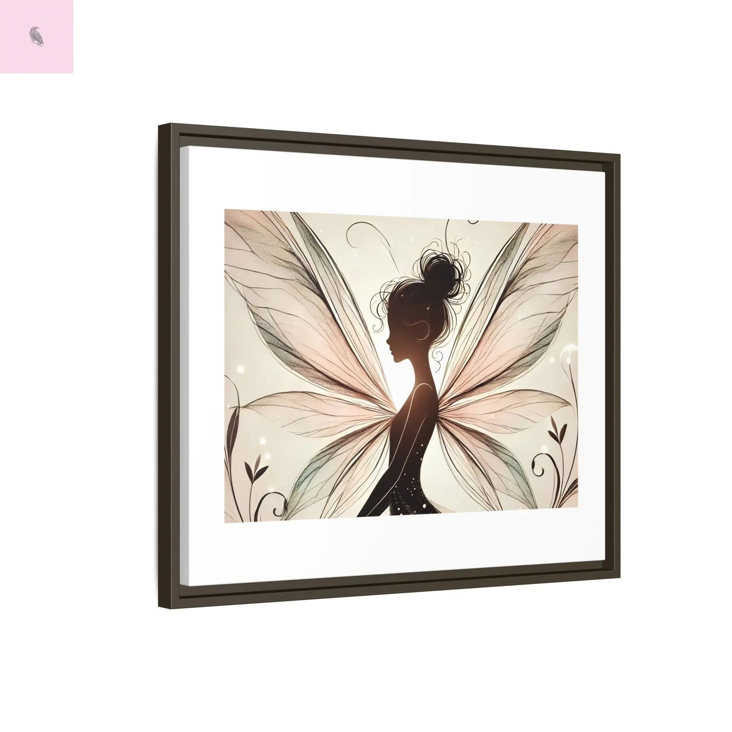 Framed Canvas Fairy wall art - The flirty crow