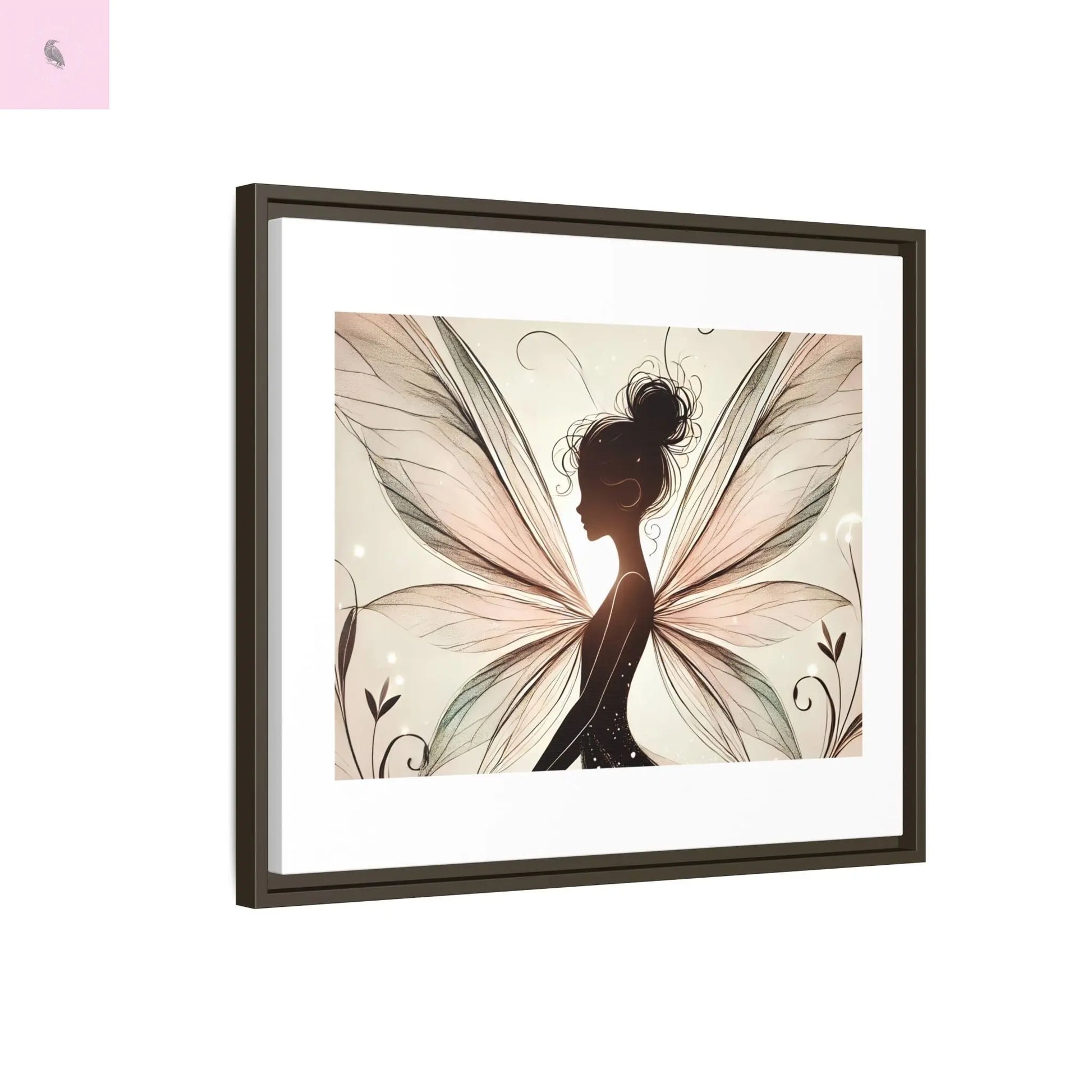 Framed Canvas Fairy wall art - The flirty crow