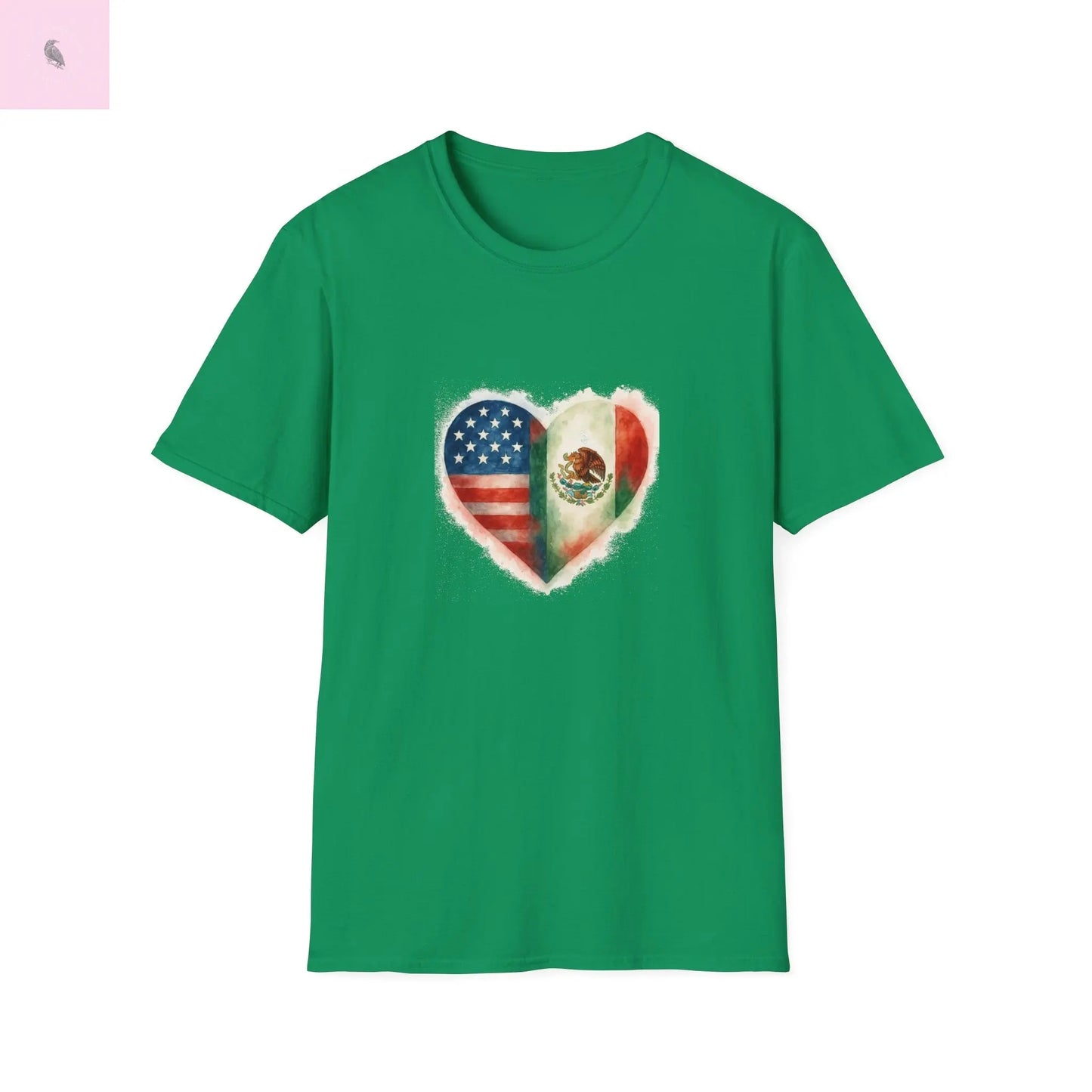 Hispanic Heritage Mexico America Flags Unisex T-Shirt The flirty crow