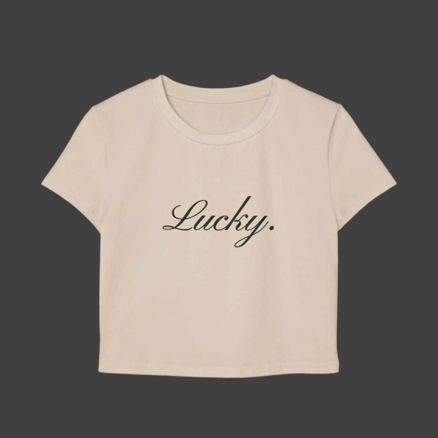 Cropped Baby Tee - Lucky Womens Cotton the flirty crow