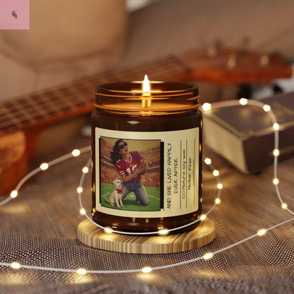 Scented Candle - Retro Woman Sports Fan Design Printify