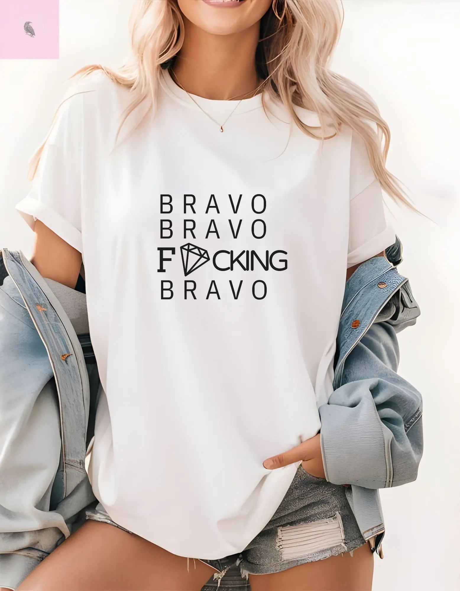 Reality TV Bravo Fan Champion Tee the flirty crow