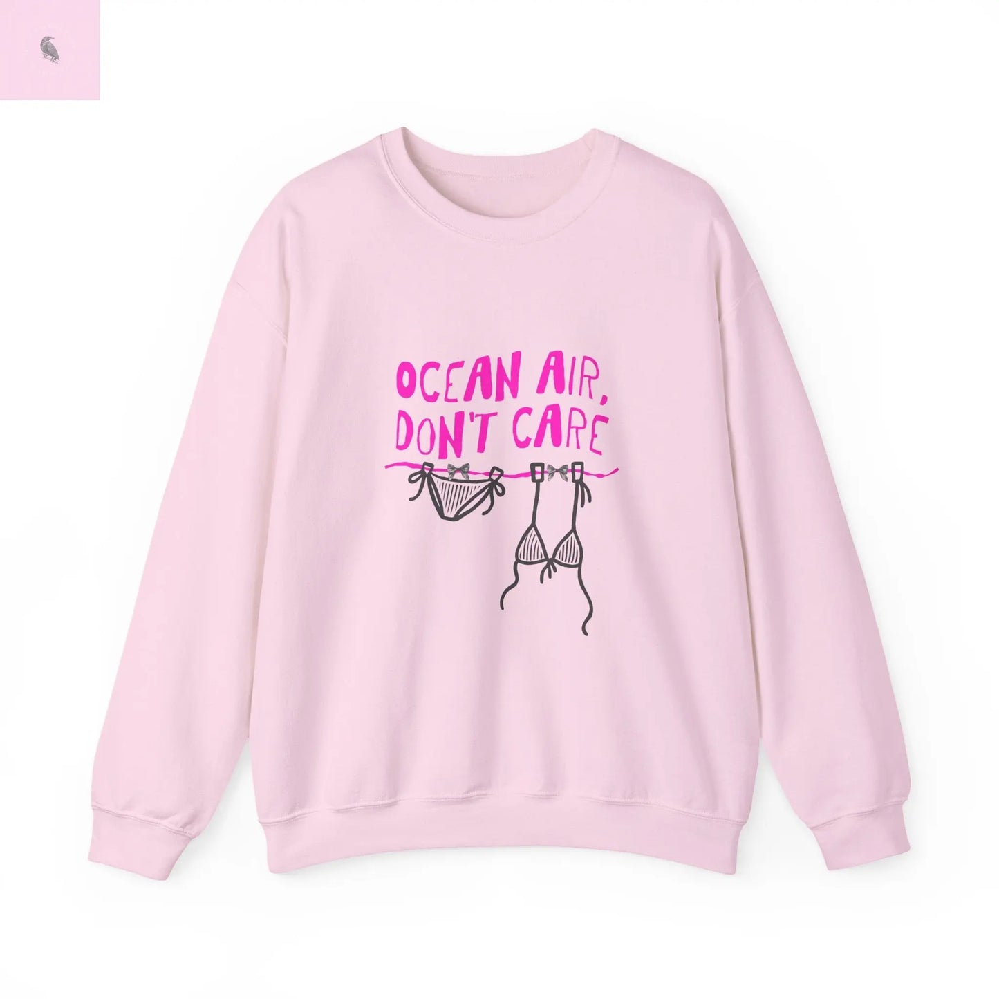 Beach Crewneck Sweatshirt ,Ocean lover, Summer Vibes Sweatshirt, beachy vibe,  Beach vacation Sweater, Casual Outfit, Summer Apparel Printify