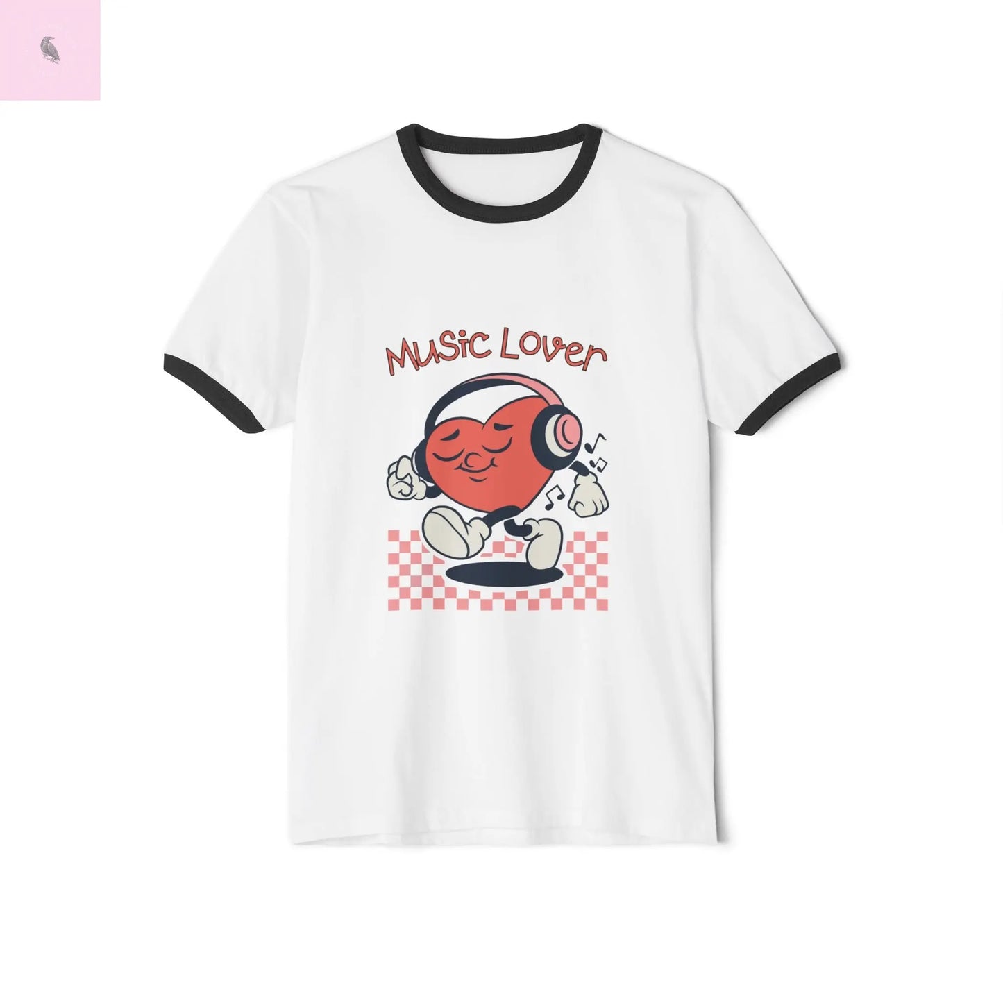 Music Lover Unisex Cotton Ringer T-Shirt – Perfect Gift for Music Enthusiasts Printify