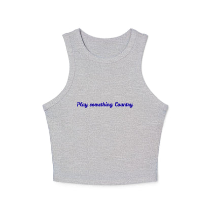 Country Vibes Racerback Tank Top , Play Something Country, Summer Fashion, Festival Wear, Gift for Music Lovers the flirty crow