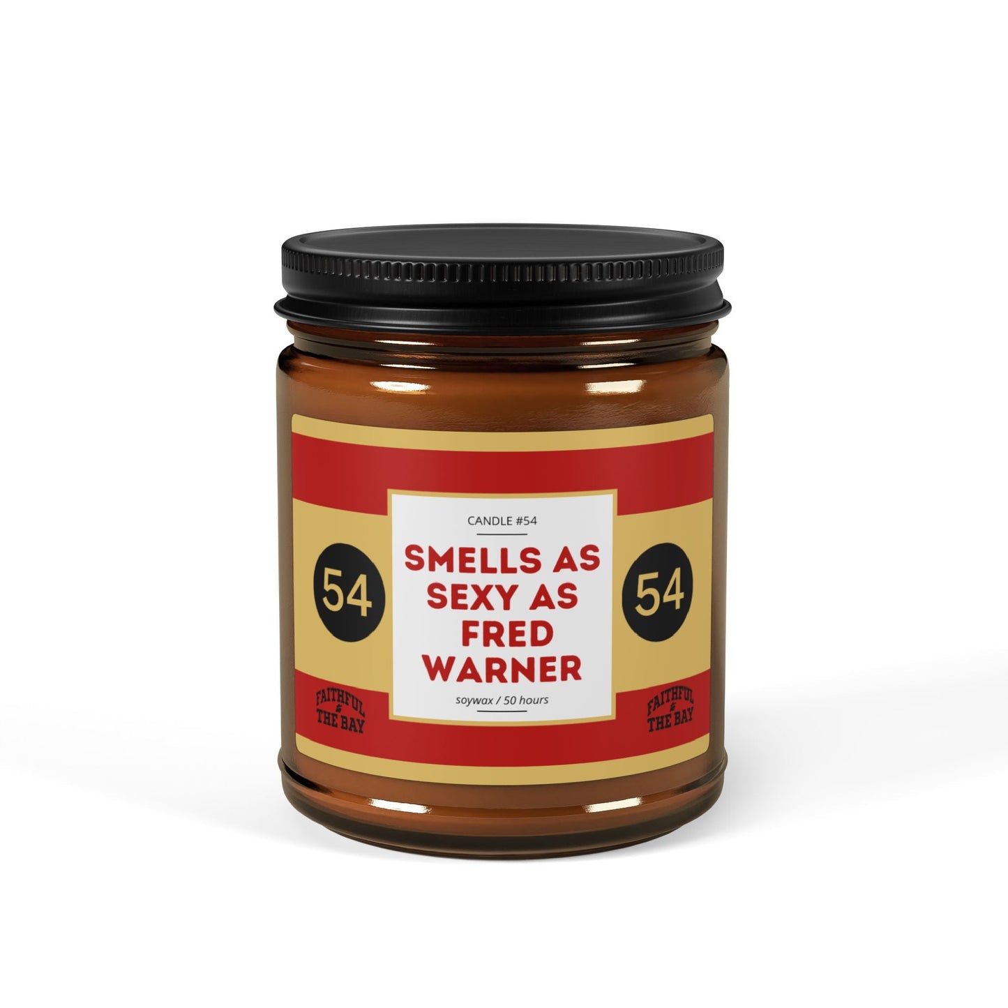 Fred Warner 49ers Scented Soy Candle ,Game Day Tailgate Amber Jar The flirty crow